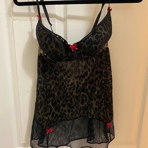 Victorias Secret leopard and lace Lingerie